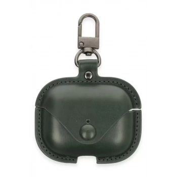 Apple Airpods Pro 2 (2.nesil) Çanta Deri Kılıf - Haki Yeşil