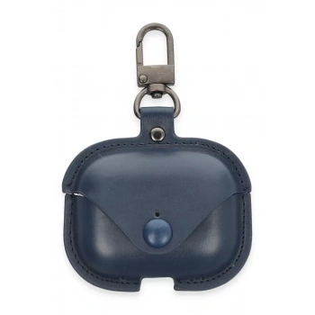 Apple Airpods Pro 2 (2.nesil) Çanta Deri Kılıf - Lacivert