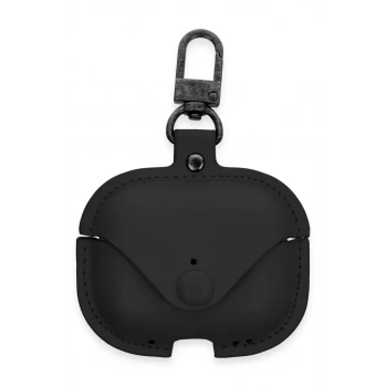 Apple Airpods Pro 2 (2.nesil) Çanta Deri Kılıf - Siyah