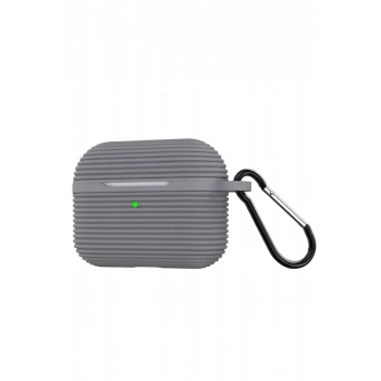 Apple Airpods Pro 3 (3.nesil) Raven Silikon Kılıf - Gri