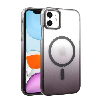 Apple iPhone 11 Glossy Magsafe Kapak - Siyah
