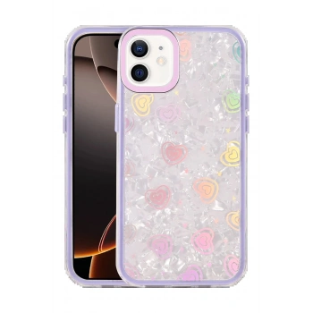 Apple iPhone 11 Lumi Desenli Kapak - Mor