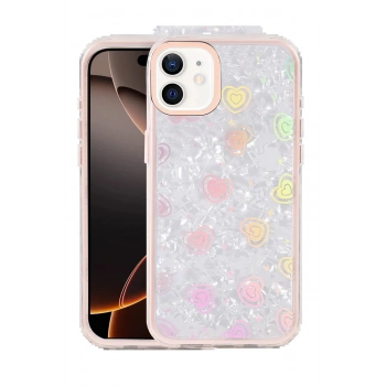 Apple iPhone 11 Lumi Desenli Kapak - Pembe
