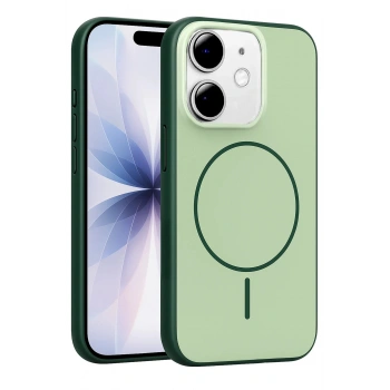 Apple iPhone 11 Neva Magsafe Kapak - Koyu Yeşil