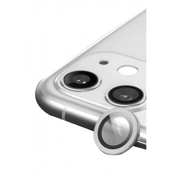 Apple iPhone 11 Raze Metal Kamera Lens - Gümüş