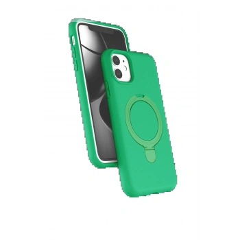 Apple iPhone 11 Regal Magsafe Standlı Kapak - Yeşil
