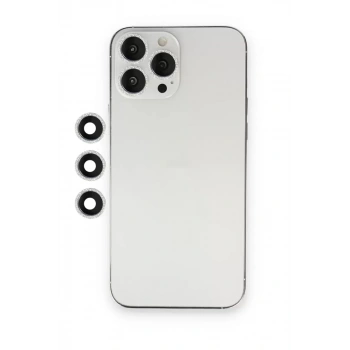 Apple iPhone 12 Pro Shine Kamera Lens - Gümüş