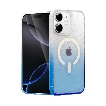 Apple iPhone 12 Pummel Shiny Magsafe Kapak - Mavi