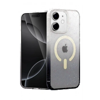 Apple iPhone 12 Pummel Shiny Magsafe Kapak - Siyah