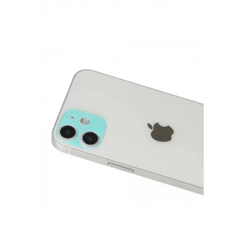 Apple iPhone 12 Rainbow Kamera Lens Koruma Cam - Yeşil