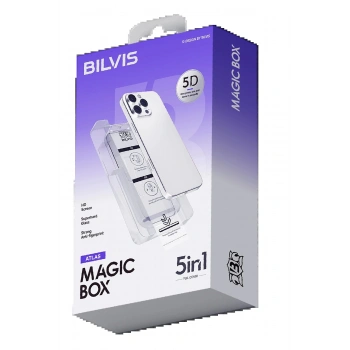 Apple iPhone 13 Pro Max Bilvis 5in1 3D Magic Cam Ekran Koruyucu - Siyah