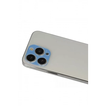 Apple iPhone 13 Pro Max Rainbow Kamera Lens Koruma Cam - Mavi