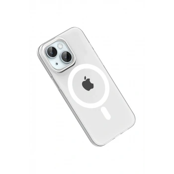 Apple iPhone 14 PC Blank Magsafe Kapak - Şeffaf