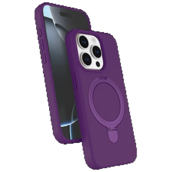 Apple iPhone 14 Pro Max Regal Magsafe Standlı Kapak - Derin Mor