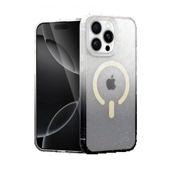 Apple iPhone 14 Pro Pummel Shiny Magsafe Kapak - Siyah