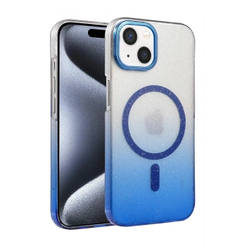 Apple iPhone 15 Plus Glossy Magsafe Kapak - Mavi