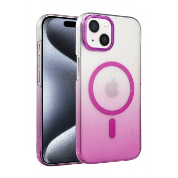 Apple iPhone 15 Plus Glossy Magsafe Kapak - Mor