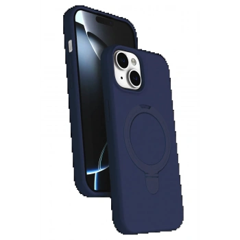 Apple iPhone 15 Plus Regal Magsafe Standlı Kapak - Lacivert
