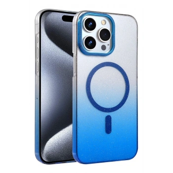 Apple iPhone 15 Pro Max Glossy Magsafe Kapak - Mavi