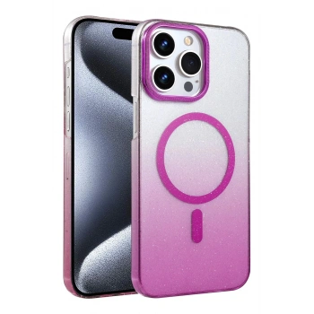 Apple iPhone 15 Pro Max Glossy Magsafe Kapak - Mor