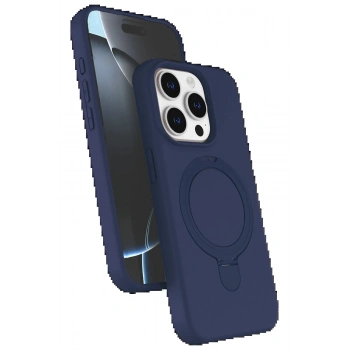 Apple iPhone 15 Pro Max Regal Magsafe Standlı Kapak - Lacivert