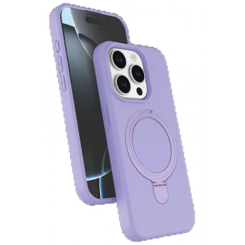 Apple iPhone 15 Pro Max Regal Magsafe Standlı Kapak - Lila