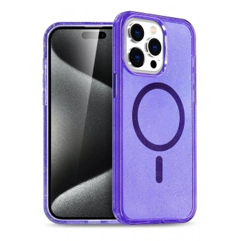 Apple iPhone 15 Pro Max Star Magsafe Kapak - Mor