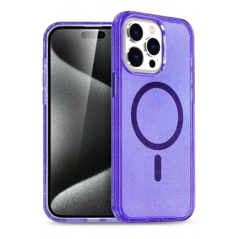 Apple iPhone 15 Pro Max Star Magsafe Kapak - Mor