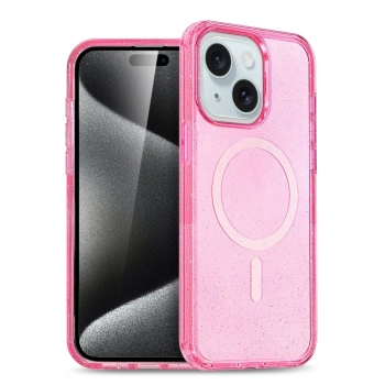 Apple iPhone 15 Star Magsafe Kapak - Pembe