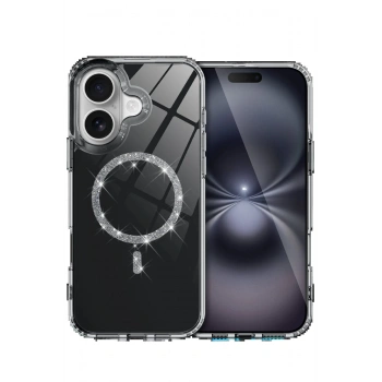 Apple iPhone 16 Live Diamond Magsafe Kapak - Siyah