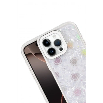 Apple iPhone 16 Lumi Desenli Kapak - Beyaz