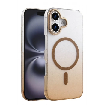 Apple iPhone 16 Plus Glossy Magsafe Kapak - Çöl Titanyum