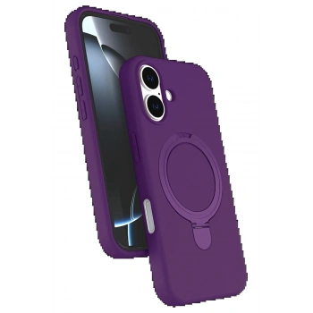 Apple iPhone 16 Plus Regal Magsafe Standlı Kapak - Derin Mor
