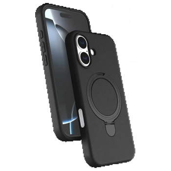 Apple iPhone 16 Plus Regal Magsafe Standlı Kapak - Siyah