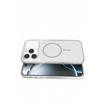 Apple iPhone 16 Pro Max Bruma Magsafe Kapak - Gümüş