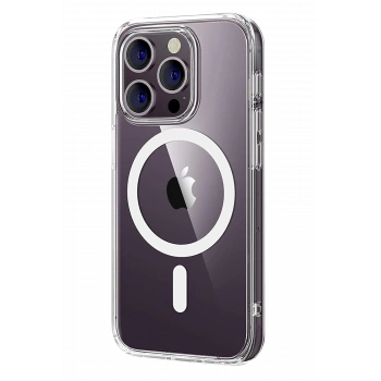Apple iPhone 16 Pro Max Combo Sert Şeffaf Magsafe Kapak - Şeffaf