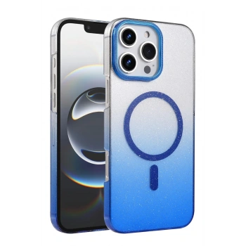 Apple iPhone 16 Pro Max Glossy Magsafe Kapak - Mavi