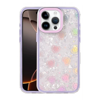 Apple iPhone 16 Pro Max Lumi Desenli Kapak - Mor