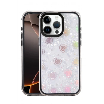 Apple iPhone 16 Pro Max Lumi Desenli Kapak - Siyah