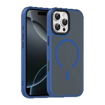 Apple iPhone 16 Pro Max Megane Magsafe Kapak - Lacivert