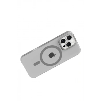 Apple iPhone 16 Pro Max PC Blank Magsafe Kapak - Natural Grey