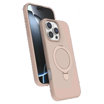 Apple iPhone 16 Pro Regal Magsafe Standlı Kapak - Çöl Titanyum