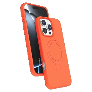 Apple iPhone 16 Pro Regal Magsafe Standlı Kapak - Turuncu