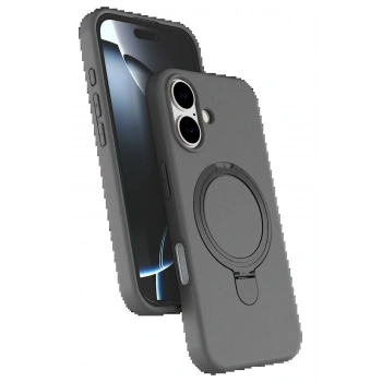 Apple iPhone 16 Regal Magsafe Standlı Kapak - Titan Gri