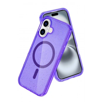 Apple iPhone 16 Star Magsafe Kapak - Mor