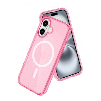 Apple iPhone 16 Star Magsafe Kapak - Pembe