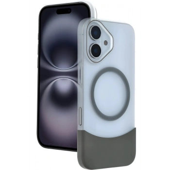 Apple iPhone 16 Velar Magsafe Kapak - Natural Grey