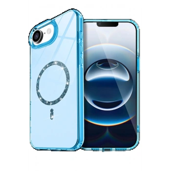 Apple iPhone 16E Live Diamond Magsafe Kapak - Mavi