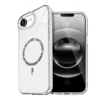 Apple iPhone 16E Live Diamond Magsafe Kapak - Şeffaf