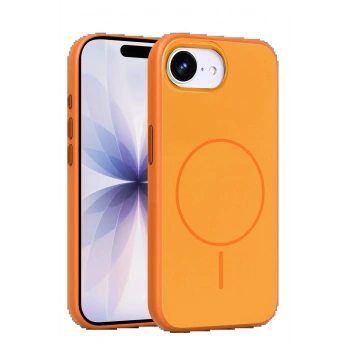 Apple iPhone 16E Neva Magsafe Kapak - Turuncu